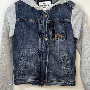 Children jean hooded jacket Abercrombie Kids Size 11-12